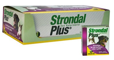 Strondal Plus Vermífugo CX com 4 comprimidos