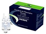  Cloridrato de Pilocarpina Hertape Caixa 5 ampolas 10 ml Hertape Calier