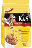  K&S com Pedaços de Carne Pacote 2 kg Total Alimentos