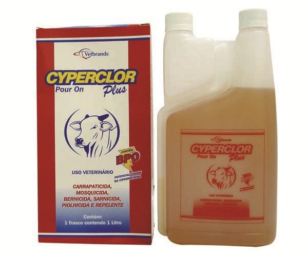 Cyperclor Plus Pour On Frasco plástico autodosador contendo 1 Litro.