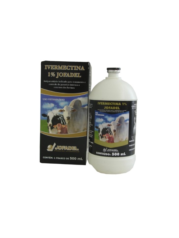 Ivermectina 1% Jofadel Frasco plástico contendo 500 ml