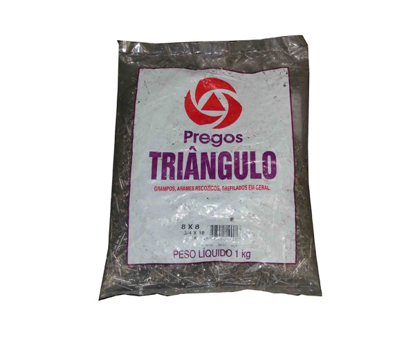 Prego 08x08 com cabeça Saco 1 kg