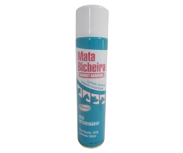 Mata Bicheira Spray Tubo metálico tipo aerosol de 500 ml