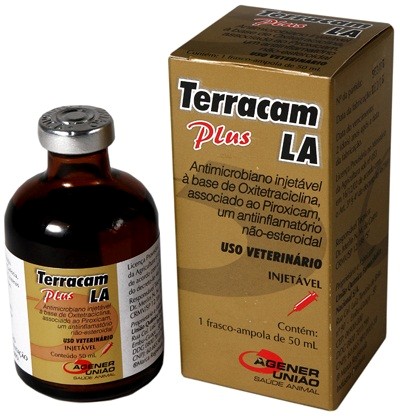 TERRACAM LA PLUS (OXITETRACICLINA + PIROXICAM) INJETÁVEL  Frasco - 50ml