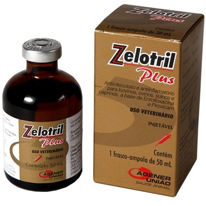 ZELOTRIL PLUS (ENROFLOXACINA + PIROXICAM) INJETÁVEL Frasco- 50ml