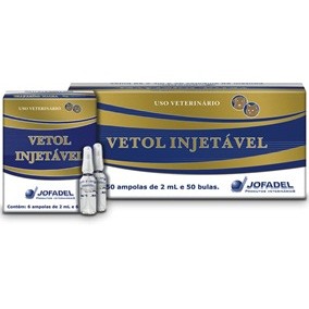 VETOL INJETÁVEL Ampola - 2ml (caixa com 50un.)