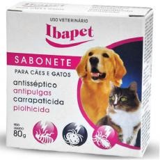 SABONETE ANTIPULGAS E ANTISSÉPTICO IBAPET - 80gr 