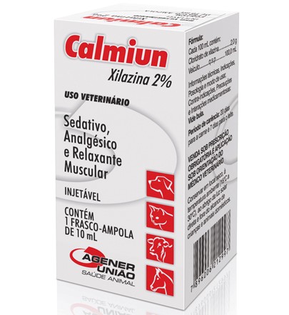 CALMIUN 2% (CLORIDRATO DE XILAZINA) INJETÁVEL  Frasco - 10ml