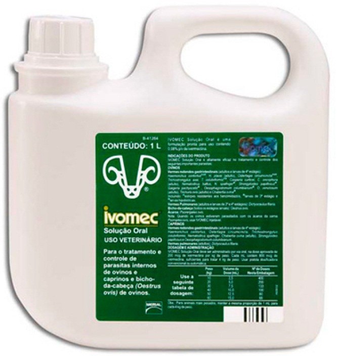 IVOMEC SOLUÇÃO ORAL (IVERMECTINA) 0,08% Frasco - 1Lt