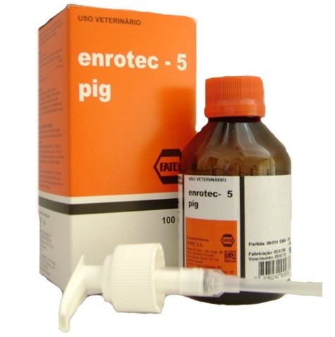 ENROTEC-5 PIG (ENROFLOXACINA) USO ORAL  Frasco - 100ml