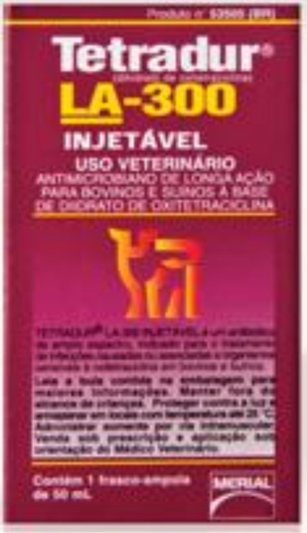 TETRADUR LA-300 (OXITETRACICLINA) INJETÁVEL Frasco - 50ml