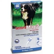 ADVANTAGE MAX3 TRIPLA AÇÃO P/ CÃES - GG - (acima de 25kg) - 4,0ml 