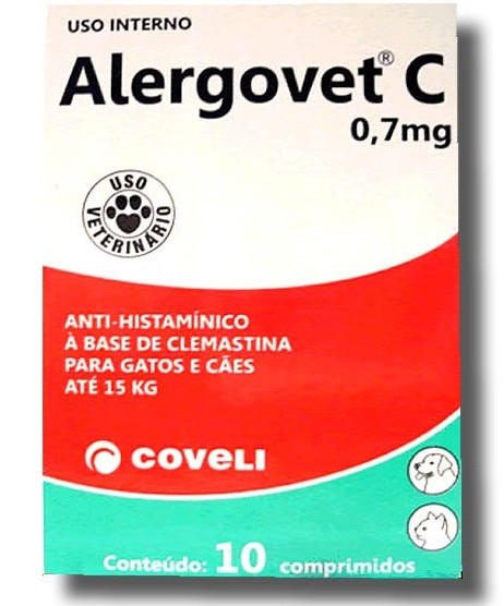 ALERGOVET C 0,7 MG  Caixa - 10 comprimidos