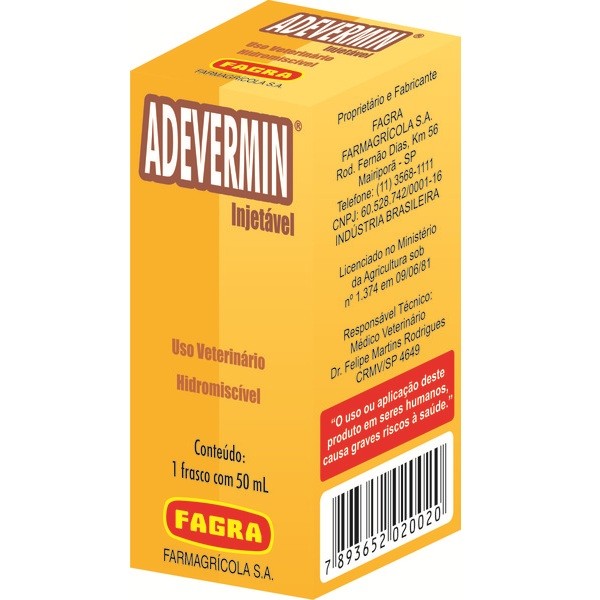 ADEVERMIN INJETÁVEL  Frasco - 50ml