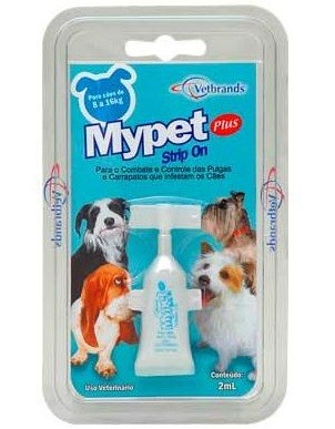 MYPET PLUS STRIP ON - Para Cães de 8 a 16kg  Bisnaga - 2ml