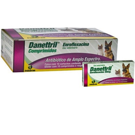DANETTRIL 50MG (ENROFLOXACINA) - 10 comprimidos 