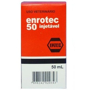 ENROTEC-50 (ENROFLOXACINA) INJETÁVEL  Frasco - 50ml
