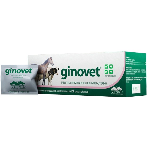 GINOVET (TETRACICLINA) - 1 envelope com 2 tabletes 