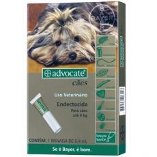 ADVOCATE CÃES - P - (até 4kg) - 0,4ml 