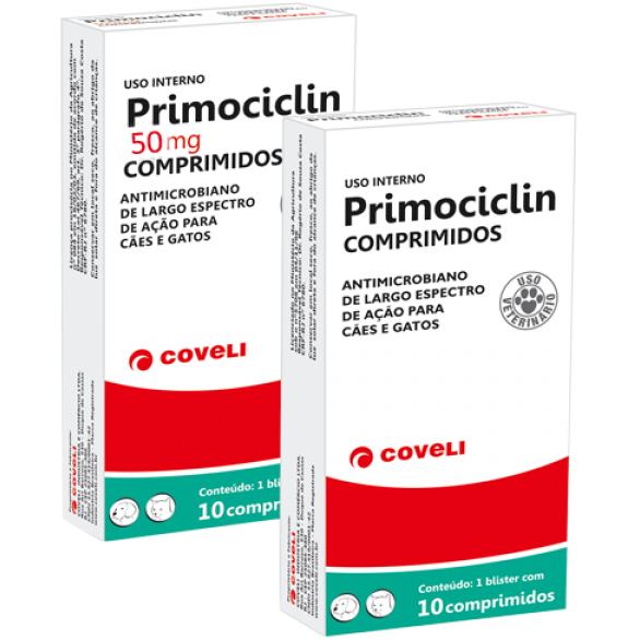 PRIMOCICLIN 50MG Caixa - 10 comprimidos