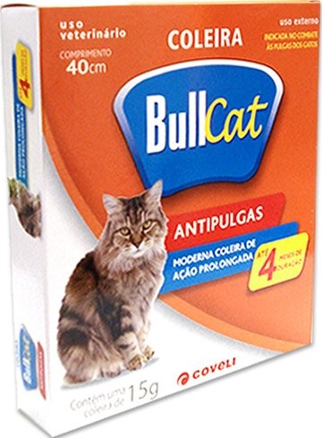 COLEIRA ANTIPULGAS BULLCAT 15GR PARA GATOS - 40cm 