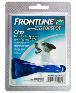FRONTLINE TOPSPOT CÃO P (Entre 1 e 10 kg de peso) Pipeta  - 0,67ml