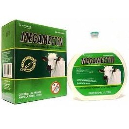 MEGAMECTIN (IVERMECTINA) 1% INJETÁVEL  Frasco - 1Lt