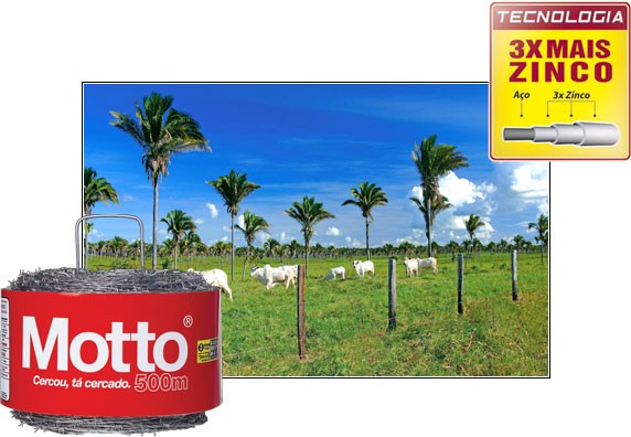 Arame Farpado Motto Rolo 250 m