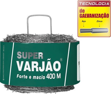 Arame Farpado Super Varjão Rolo 400 m
